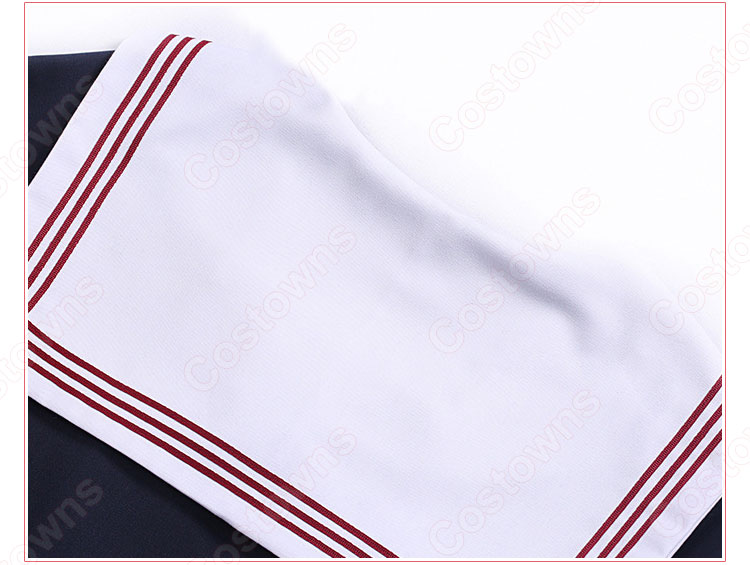 学園制服 コスプレ衣装 文化祭 体育祭 ユニフォーム コスチューム 日本学生制服 水兵服 セーラー服 上下セット 5
