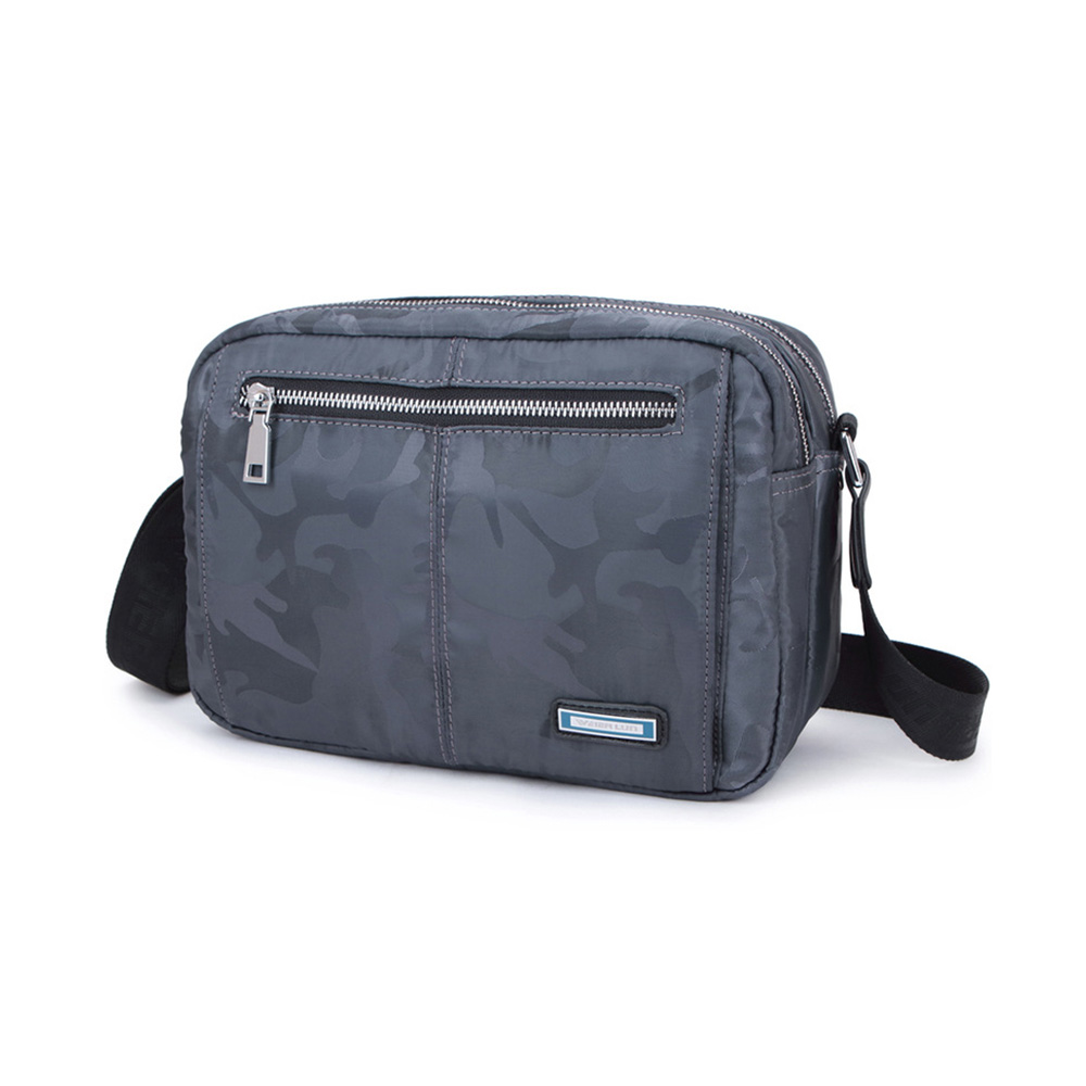 Whatna ショルダーバッグ メンズ メッセンジャーバッグ 頑丈 軽量 横型 B5 9 7インチipad収納可 2室仕切 オックスフォード布 防水 耐磨耗 ビジネスバッグ 小さい 斜めがけ バッグ 男性用 紳士用 黒 ブルー グレー 58 62 Costowns