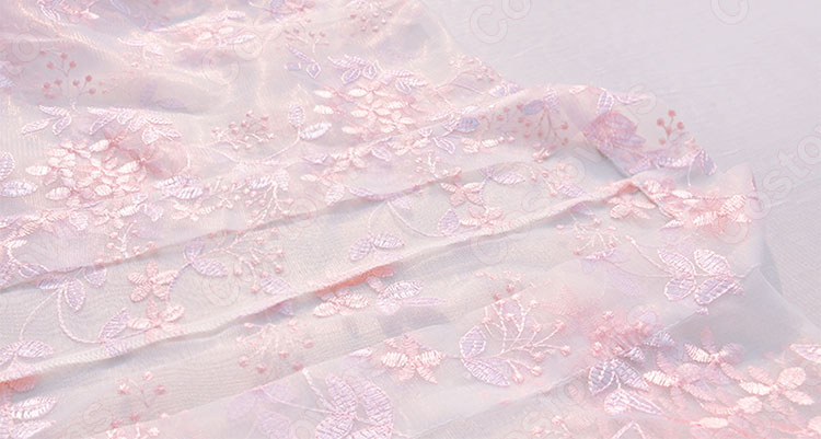 漢服 襦裙 コスプレ衣装 中国伝統衣装 古風 仙女風 可愛い 中国時代劇 桜刺繍 学園祭 パーティー 舞台演出服 光沢感 おしゃれコス服 8