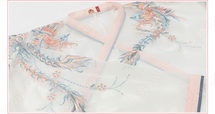 漢服 襦裙 コスプレ衣装 中国伝統衣装 古風 可愛い 中国時代劇 鳳凰刺繍 学園祭 お花見 おしゃれコス服 7