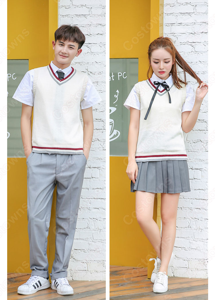 学園制服 コスプレ衣装 文化祭 体育祭 ユニフォーム コスチューム 日本韓国風学校制服  男女上下セット組み合わせ自由  6