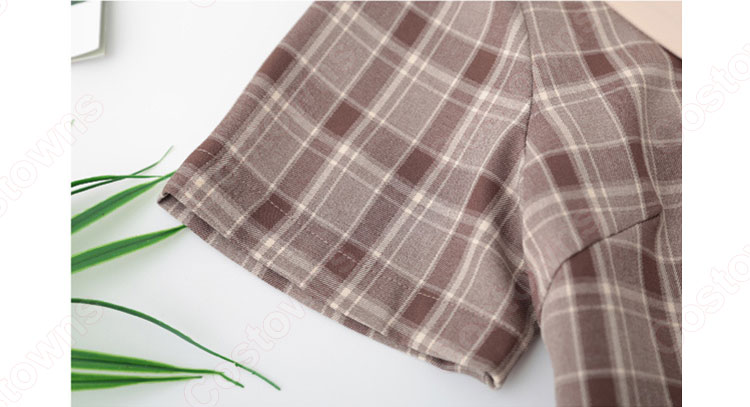 学園制服 コスプレ衣装 文化祭 体育祭 ユニフォーム コスチューム 水兵服 レトロ チェック柄セーラー服 8