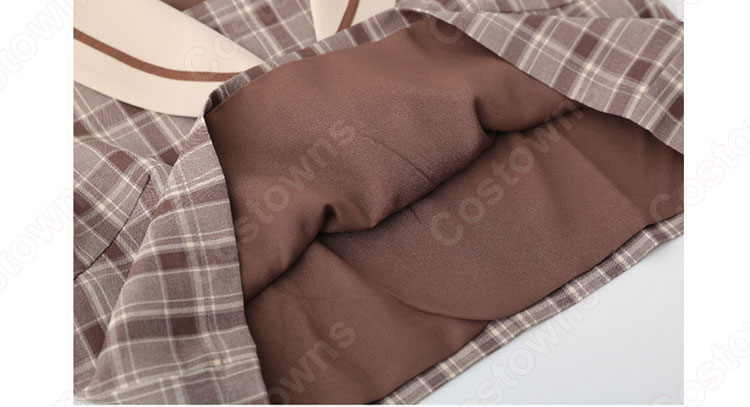 学園制服 コスプレ衣装 文化祭 体育祭 ユニフォーム コスチューム 水兵服 レトロ チェック柄セーラー服 6