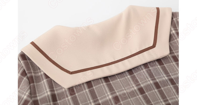 学園制服 コスプレ衣装 文化祭 体育祭 ユニフォーム コスチューム 水兵服 レトロ チェック柄セーラー服 4