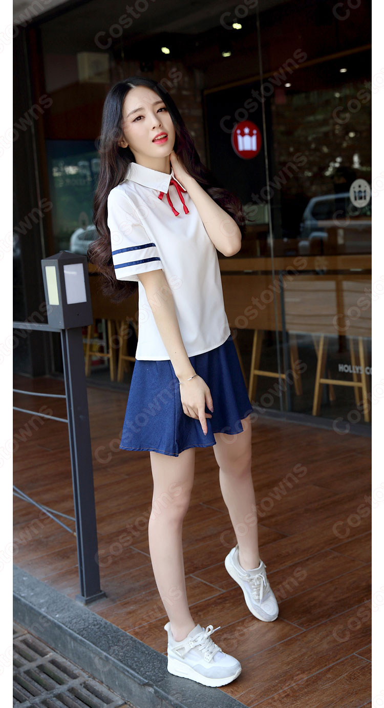 学院制服 コスプレ衣装 文化祭 体育祭 ユニフォーム コスチューム 欧米日本韓国風学校制服 水兵服 海軍風トップス 日常着 5