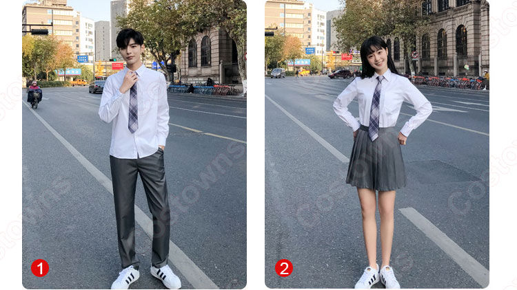 学校制服 コスプレ衣装 日本韓国風学生制服 学園祭 文化祭 体育祭 コスチューム ユニフォーム 男女セット 1