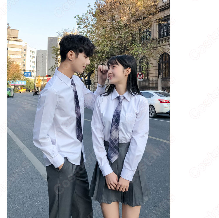 学校制服 コスプレ衣装 日本韓国風学生制服 学園祭 文化祭 体育祭 コスチューム ユニフォーム 男女セット 3