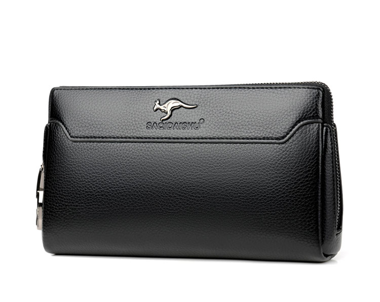 Whatna 2way ミニセカンドバッグ メンズ バッグ 6枚カード収納 パスワードロックボタン 盗難防止 小さめ クラッチバッグ 長財布 革 手持ちバッグ メンズ ポーチ 男性用 紳士用 結婚式 冠婚葬祭 黒 ブラウン S1637 Costowns