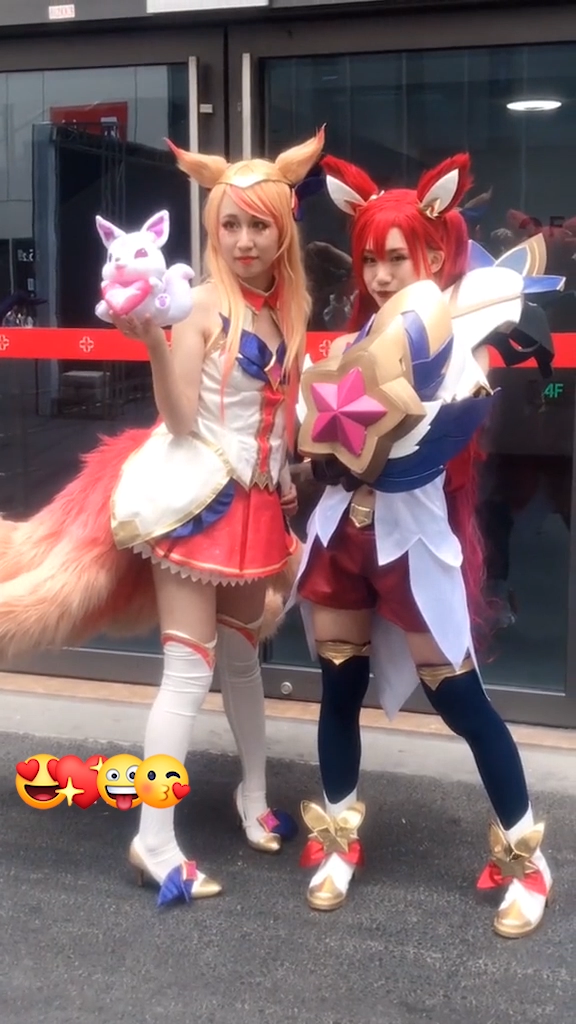 コスプレ衣装 League of Legends  アーリ(九尾の狐) セット ワンピース フォックステール ハイソックス 髪飾り ハイヒール 1