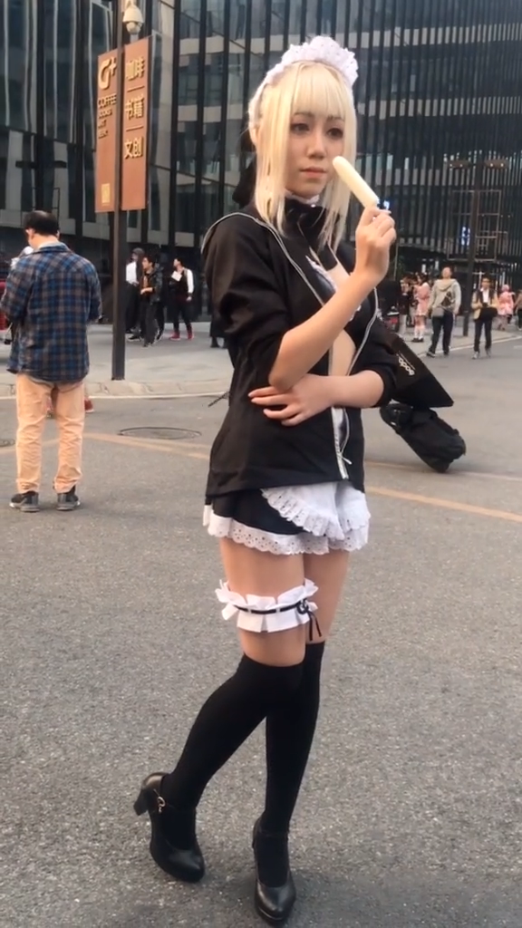 コスプレ  メイド服 セクシーなコスプレ衣装  レディース カチューシャ ブラジャー ミニスカート 3