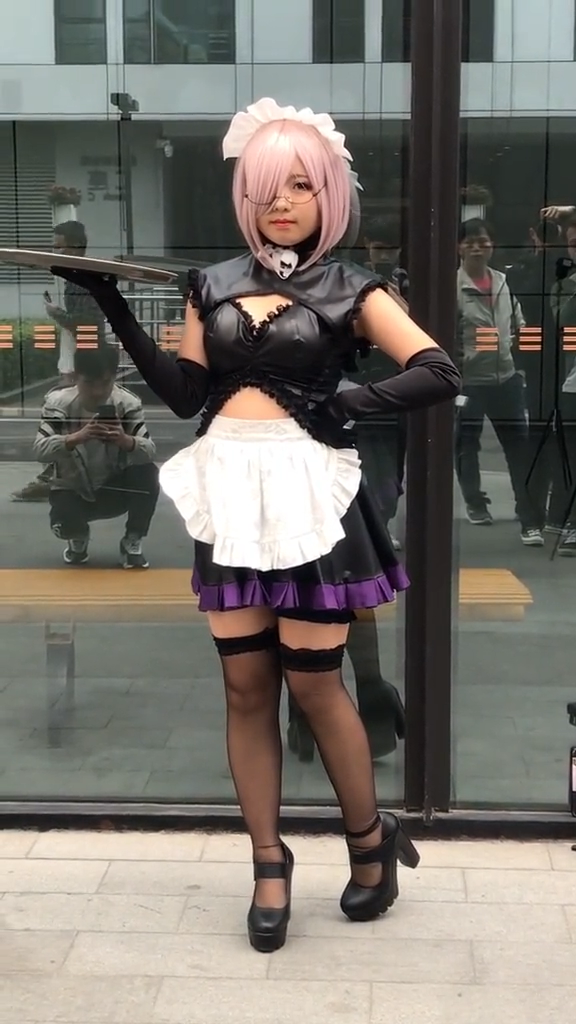 コスプレ衣装   かわいい  メイド服  セット ヘアバンド ミニスカート エプロン ハイソックス 手袋 首飾り 7