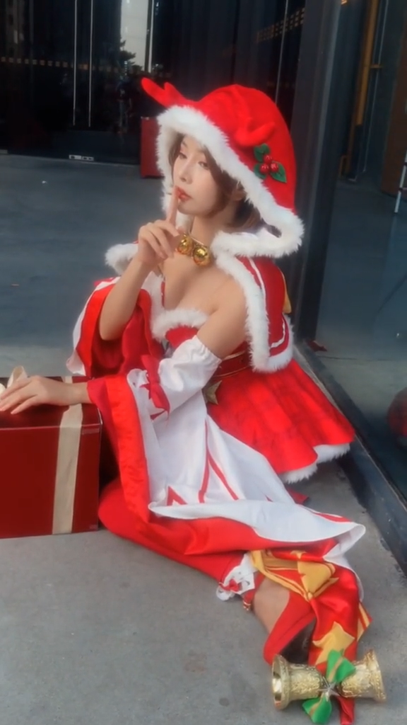 王者の栄光 貂蝉 コスプレ衣装 | クリスマス コスチューム コスプレ かわいい 赤い帽子 衣装 仮装 ハロウィーン 3