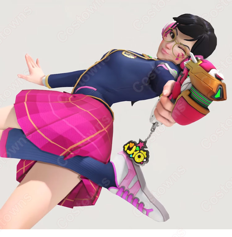 ディーバー（D.Va）　コスプレ衣装　【オーバーウォッチ】　ハナ・ソング　記念スキン　アカデミー　制服　学生服 1