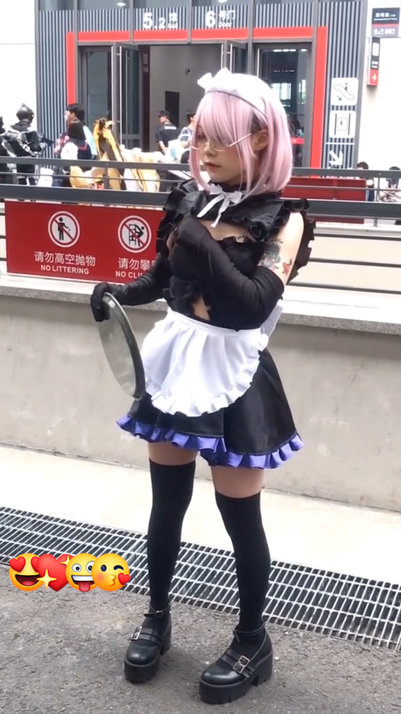 コスプレ衣装   かわいい  メイド服  セット ヘアバンド ミニスカート エプロン ハイソックス 手袋 首飾り 8