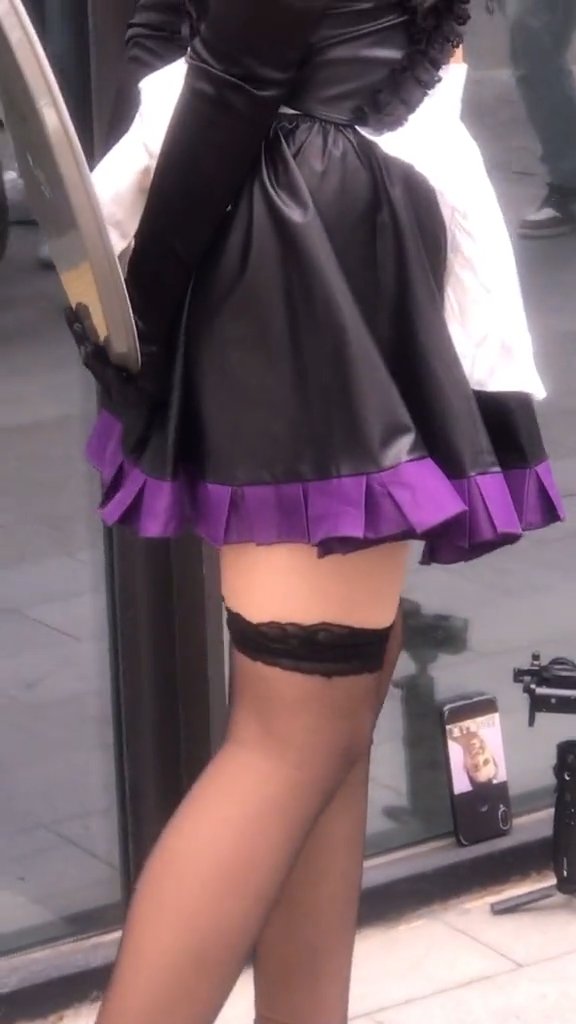 コスプレ衣装   かわいい  メイド服  セット ヘアバンド ミニスカート エプロン ハイソックス 手袋 首飾り 0