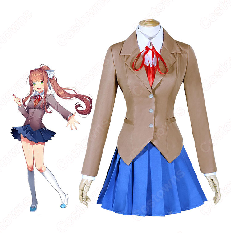 モニカ コスプレ衣装 【ドキドキ文芸部!】 Doki Doki Literature Club DDLC Monika 制服 スクールユニフォーム 2