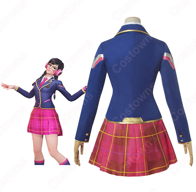 ディーバー（D.Va）　コスプレ衣装　【オーバーウォッチ】　ハナ・ソング　記念スキン　アカデミー　制服　学生服 5