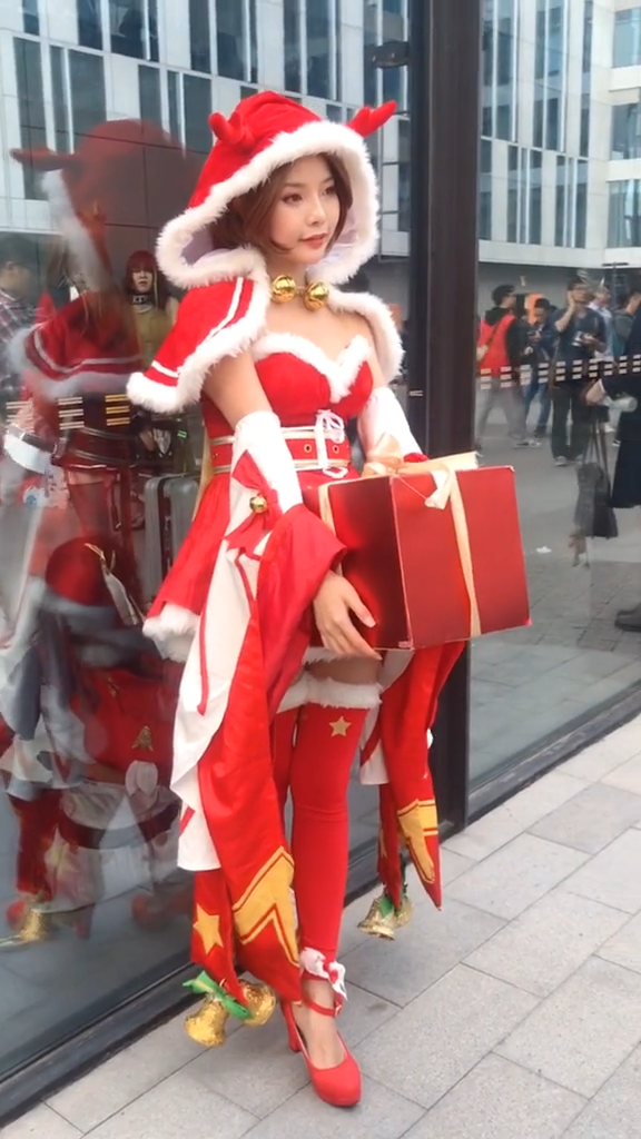 王者の栄光 貂蝉 コスプレ衣装 | クリスマス コスチューム コスプレ かわいい 赤い帽子 衣装 仮装 ハロウィーン 2