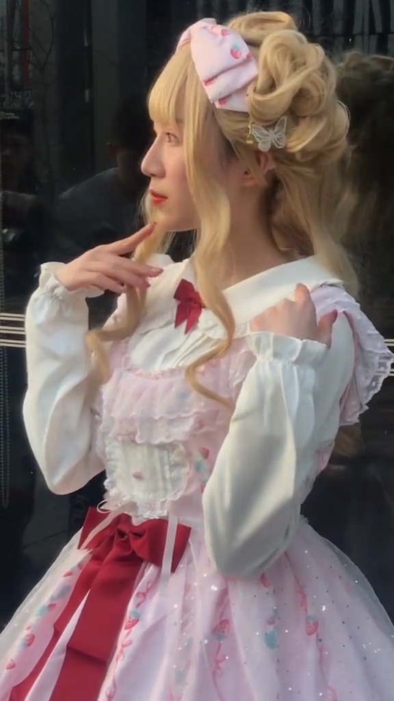 コスプレ衣装   かわいい  メイド服  セット ヘアバンド ミニスカート エプロン ハイソックス 手袋 首飾り 2