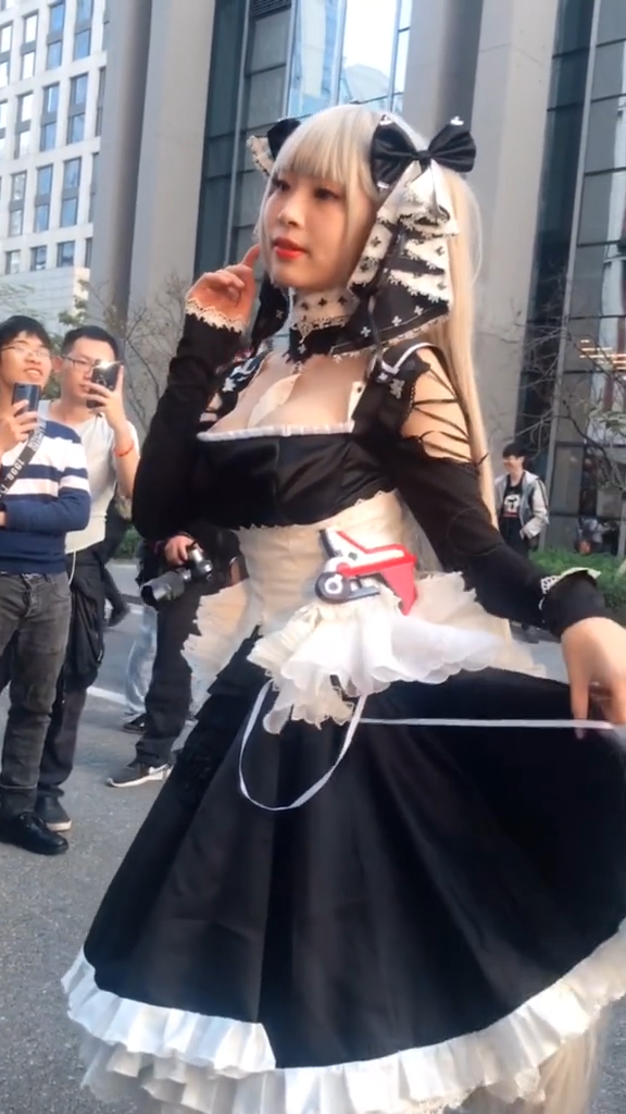 メイド服 コスプレ衣装 ヘアバンド、ワンピース、エプロン、首飾り、ハイソックス、装備の計6点フルセット 2
