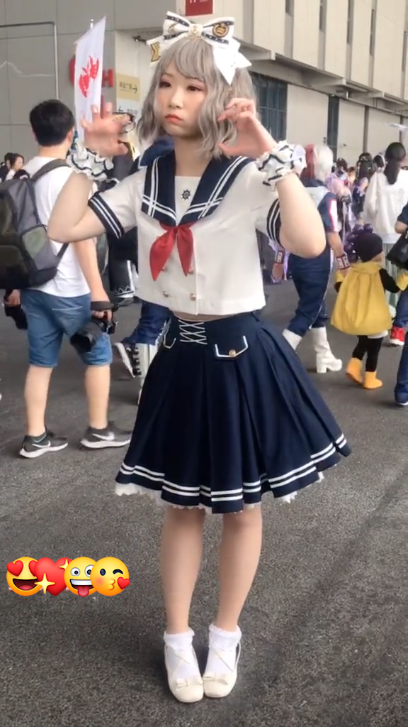 セーラー服 コスプレ衣装 清純な 青春時代 制服 トップス スカート ネクタイ 腕飾り ヘッドバンド 3