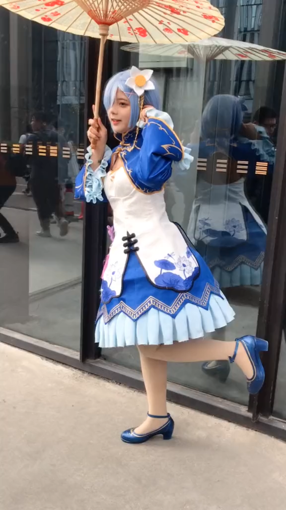 ロリータ コスプレ衣装 ロリータ服 中国風 フレッシュ 可愛い ワンピース 帯 ヘッドバンド イヤリング 装備 7