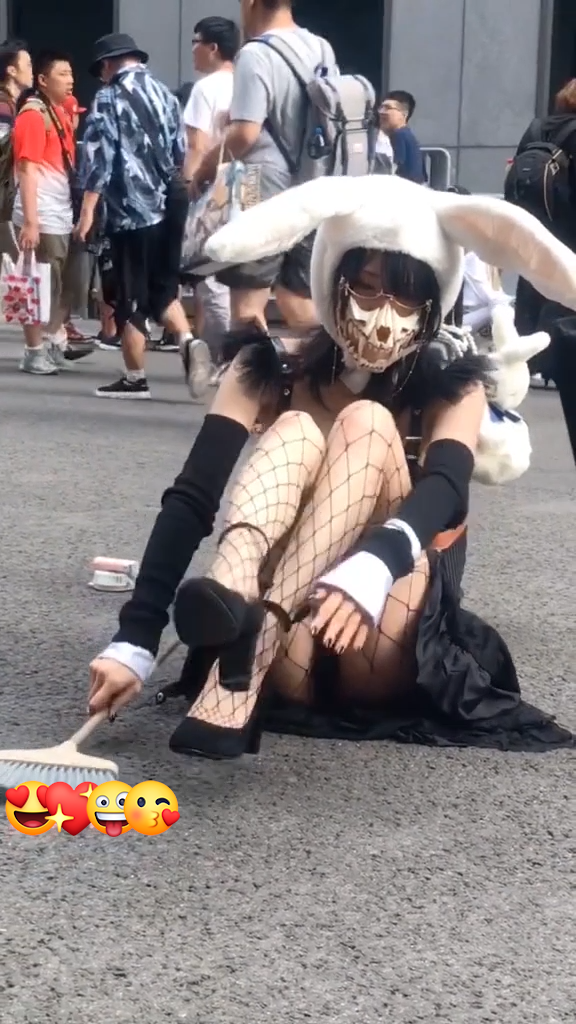 コスプレ衣装 青いワンピース バニーヘッドバンド ワンピース 手袋 ハイソックス 6