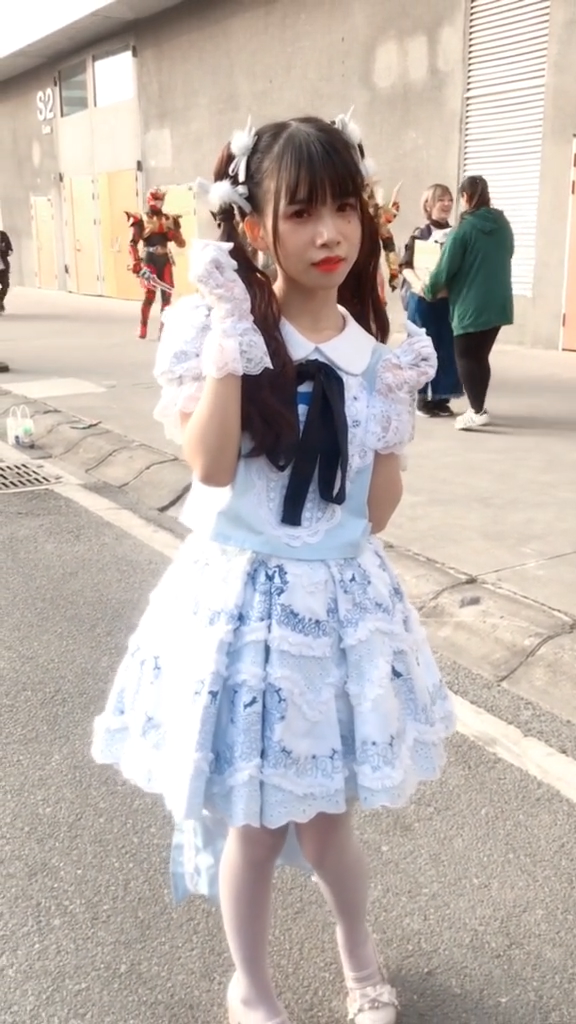 ロリータ コスプレ衣装 ロリータ服 中国風 フレッシュ 可愛い ワンピース 帯 ヘッドバンド イヤリング 装備 5