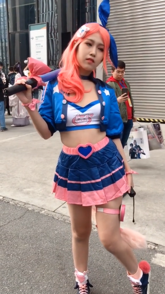 コスプレ衣装 青いワンピース バニーヘッドバンド ワンピース 手袋 ハイソックス 4