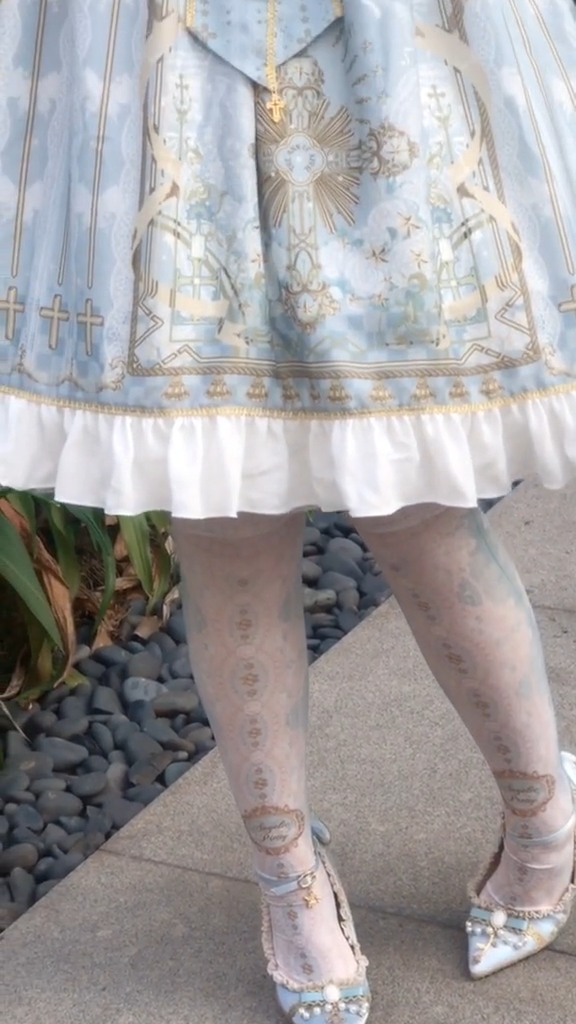 ロリータ コスプレ衣装 ロリータ服 中国風 フレッシュ 可愛い ワンピース 帯 ヘッドバンド イヤリング 装備 8