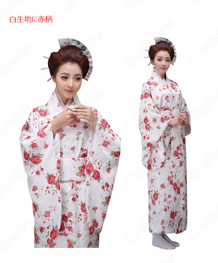女性浴衣　和服　着物　日本伝統服　舞台衣装　コスプレ衣装　コスチューム　写真撮影　演出服 4