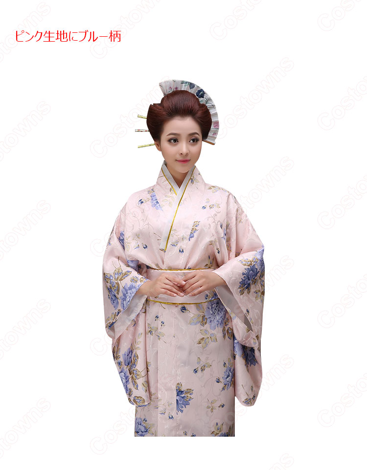 女性浴衣　和服　着物　日本伝統服　舞台衣装　コスプレ衣装　コスチューム　写真撮影　演出服 7