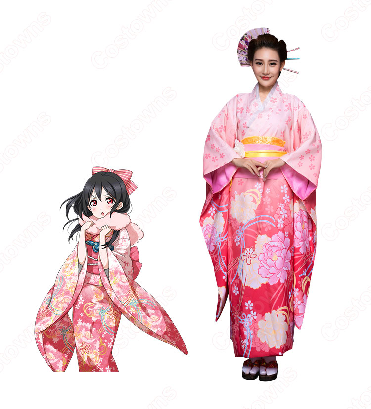 園田海未 絢瀬絵里 コスプレ衣装 ラブライブ! 和服 着物 演出服 コスチューム 日本伝統衣装 3