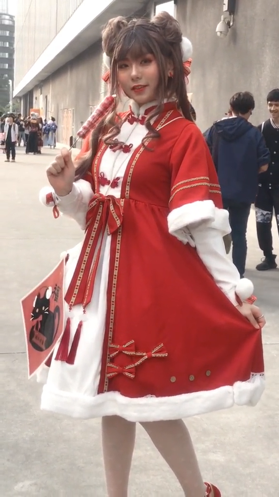 漢服 コスプレ衣装 中華服 古風 赤い ワンピース ハロウィン 誕生日会 民族衣装 写真撮影 使う 2