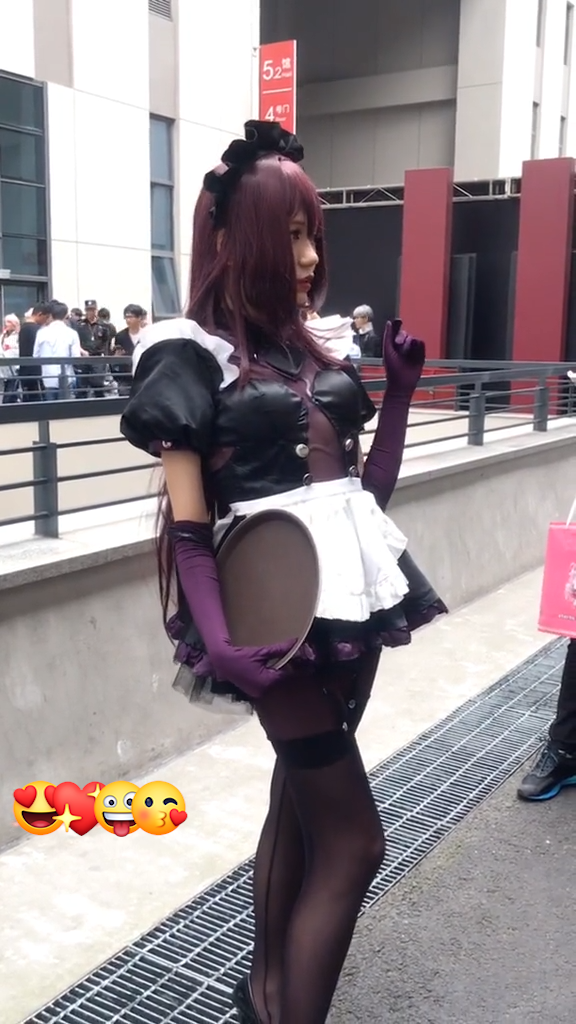 メイド コスプレ衣装 メイド服 セットカチューシャ エプロン 手袋 ストッキング ハイヒール 2