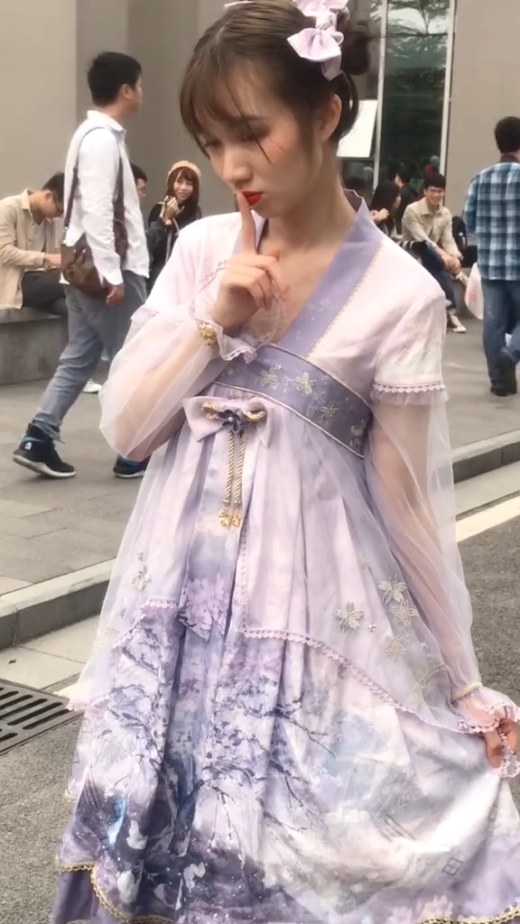 lolita ロリータ服 ichigomikou草叔 夜樱水灯 中華風 パープル 少女風 ロリータ服 ワンピース セット 0