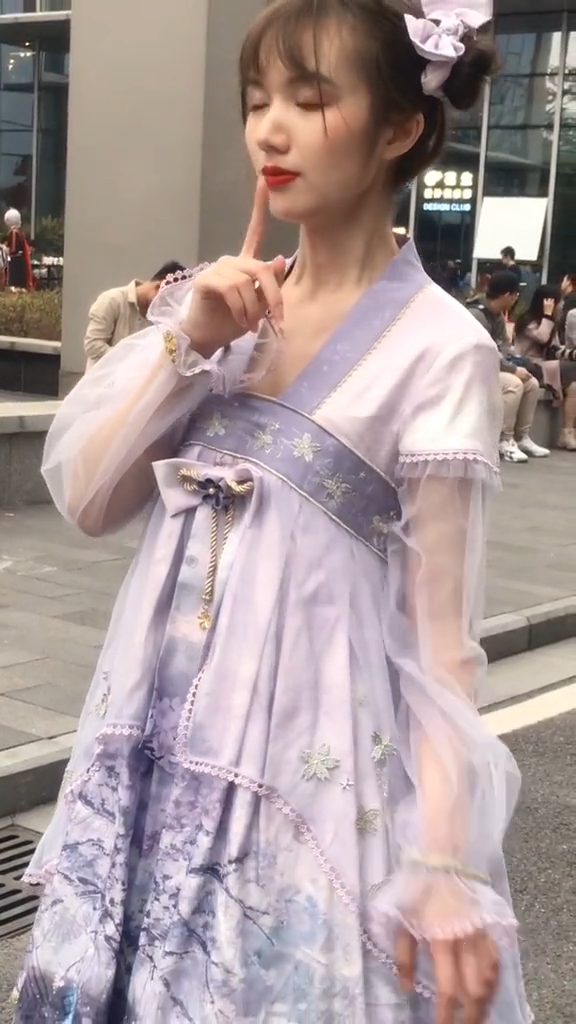 lolita ロリータ服 ichigomikou草叔 夜樱水灯 中華風 パープル 少女風 ロリータ服 ワンピース セット 2