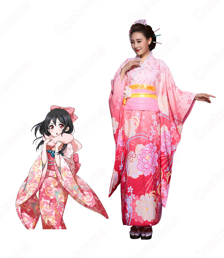 園田海未 絢瀬絵里 コスプレ衣装 ラブライブ! 和服 着物 演出服 コスチューム 日本伝統衣装 4