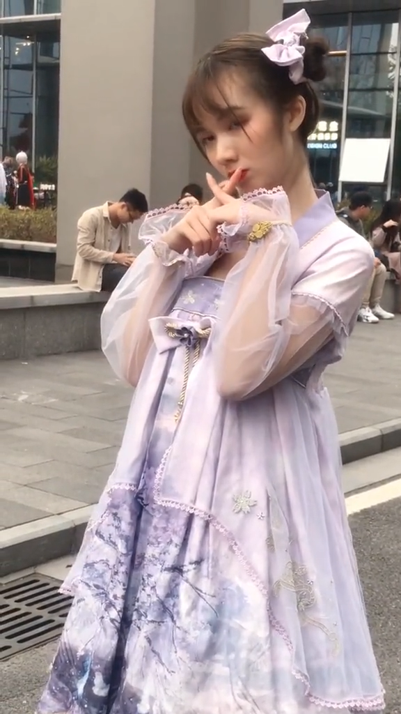 lolita ロリータ服 ichigomikou草叔 夜樱水灯 中華風 パープル 少女風 ロリータ服 ワンピース セット 6
