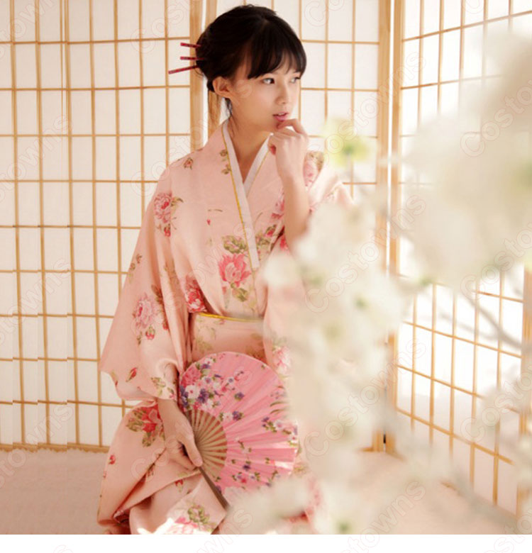 女性浴衣　和服　着物　日本伝統服　舞台衣装　コスプレ衣装　コスチューム　写真撮影　演出服 0