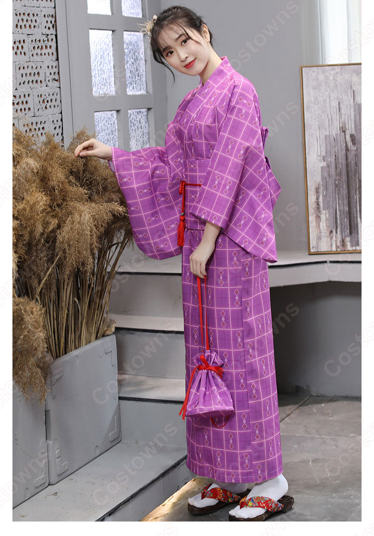 女性浴衣 和服 着物 日本伝統服 舞台衣装 コスプレ衣装 コスチューム 写真撮影 演出服 2