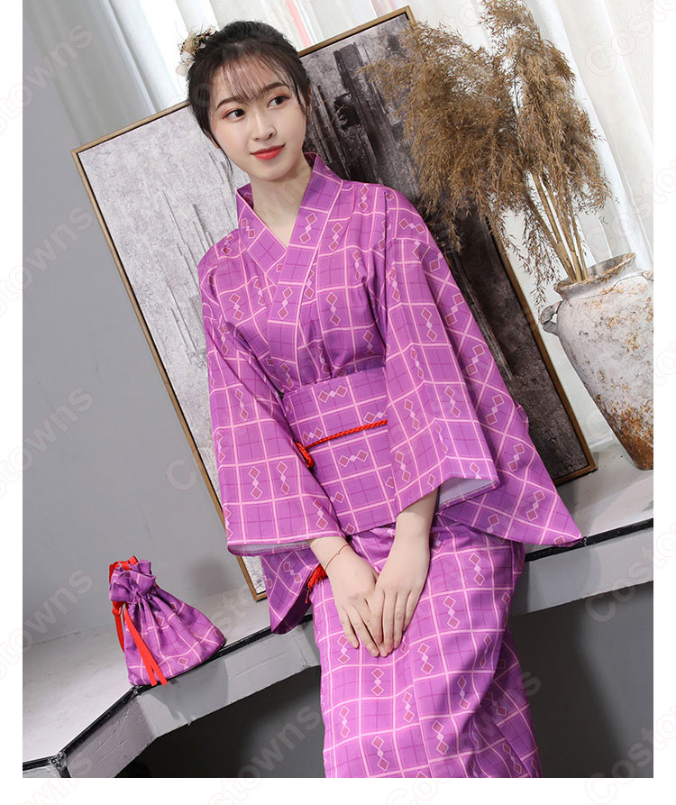 女性浴衣 和服 着物 日本伝統服 舞台衣装 コスプレ衣装 コスチューム 写真撮影 演出服 3