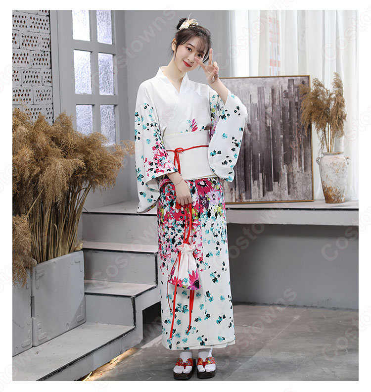 女性浴衣　和服　着物　日本伝統服　舞台衣装　コスプレ衣装　コスチューム　写真撮影　演出服　改良タイプ 4