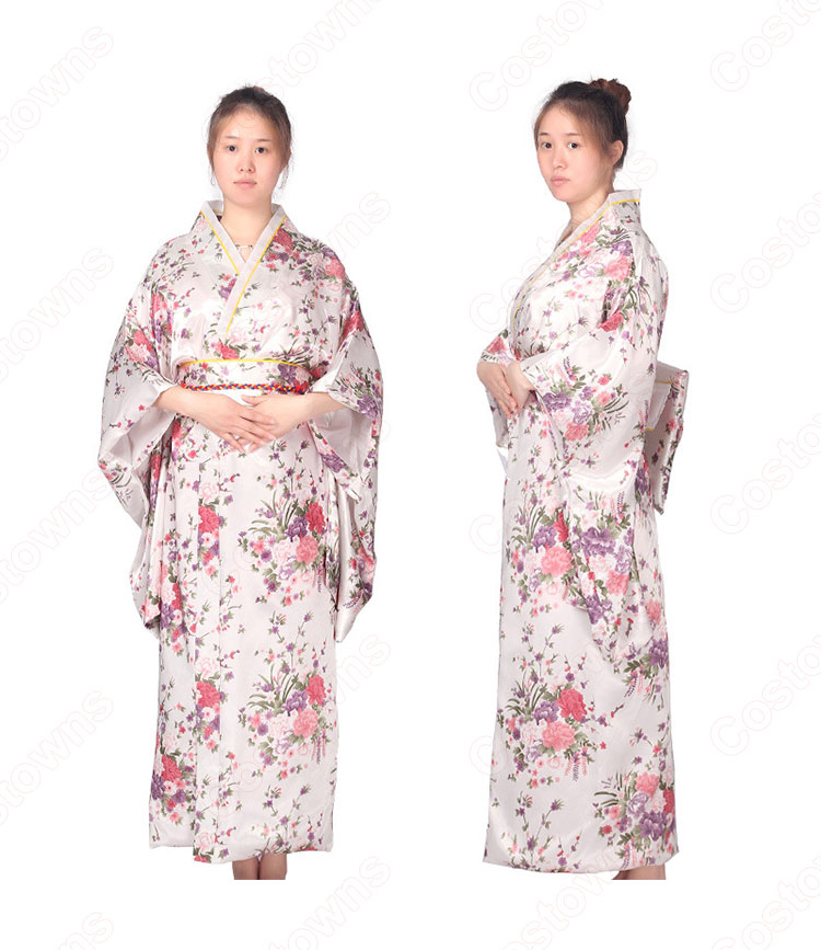 女性浴衣 和服 着物 日本伝統服 舞台衣装 コスプレ衣装 コスチューム 写真撮影 演出服 花柄 2