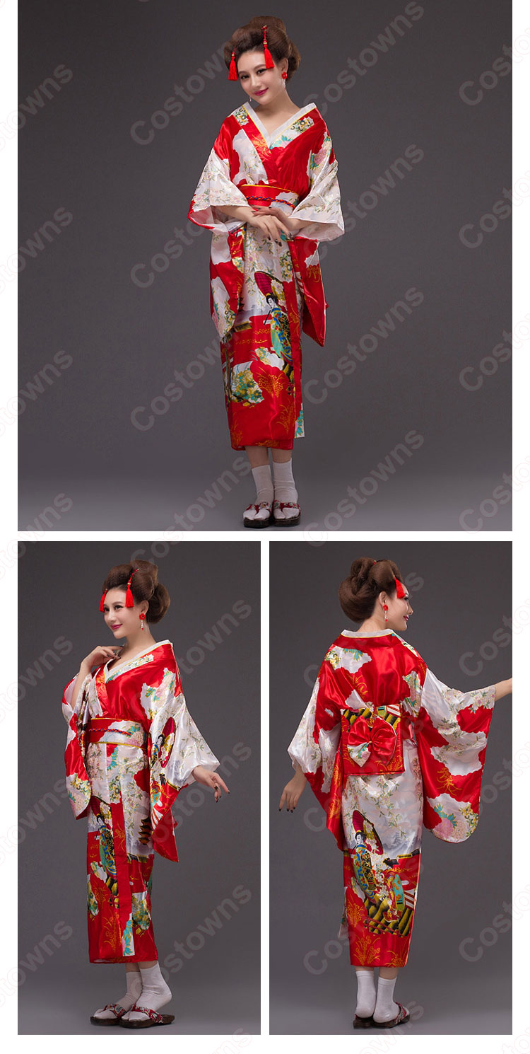 女性浴衣 和服 着物 日本伝統服 舞台衣装 コスプレ衣装 コスチューム 写真撮影 演出服  多色選択 5