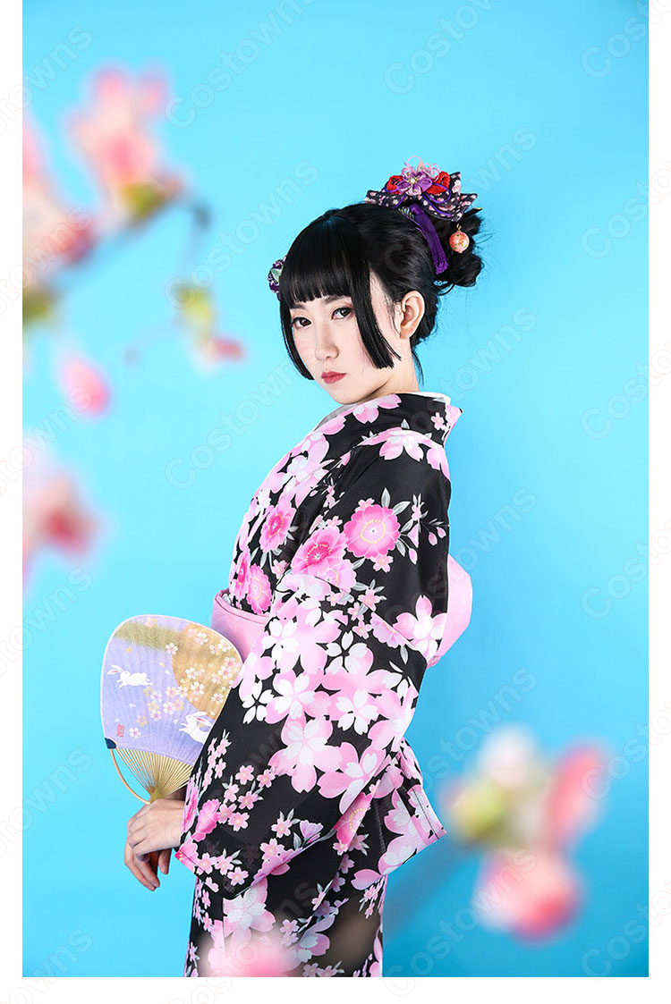 Amazon.co.jp: HONGFU レディース 花魁系 ロング 着物ドレス