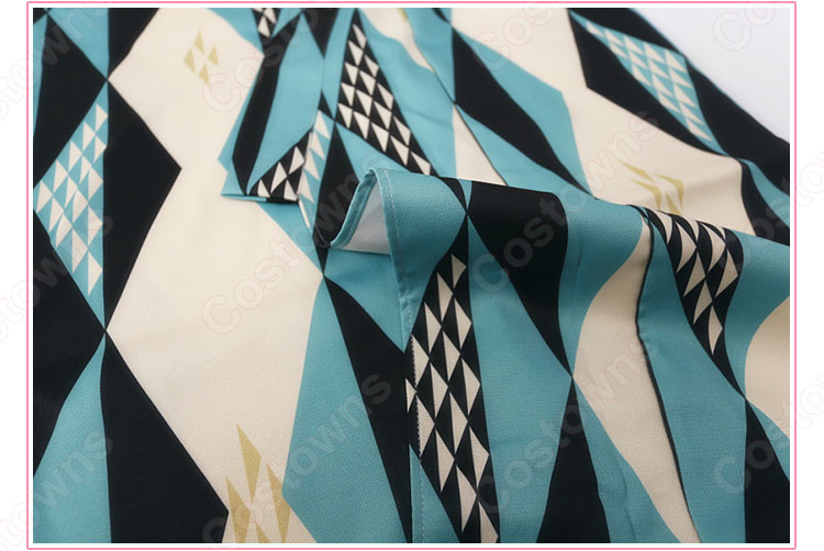 女性浴衣 和服 着物 日本伝統服 舞台衣装 コスプレ衣装 コスチューム 写真撮影 演出服 菱柄 8