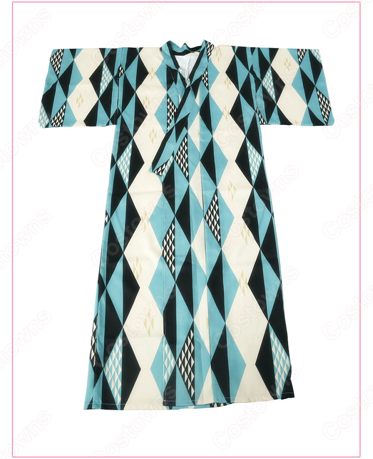 女性浴衣 和服 着物 日本伝統服 舞台衣装 コスプレ衣装 コスチューム 写真撮影 演出服 菱柄 7