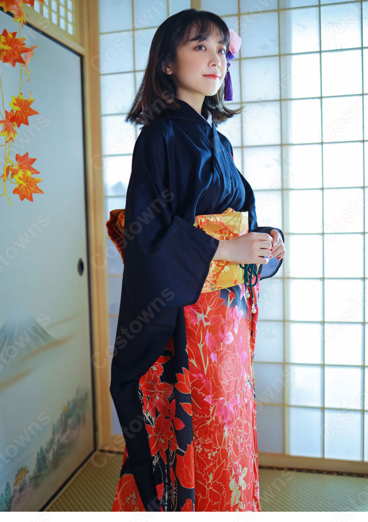 踊り 着物 裾引き振袖 御守殿 仕立上がり日本舞踊、歌謡舞踊の