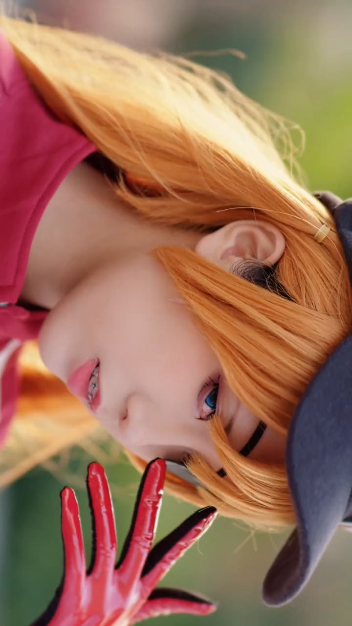 アニメ服「エヴァ」アスカ 赤 アニメ ポーツ服 コスプレ衣装 セット-1